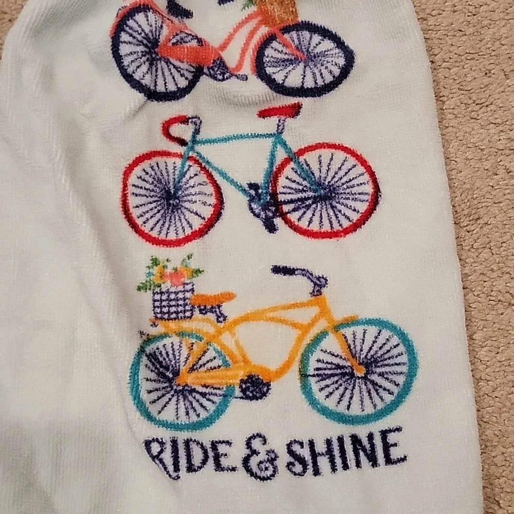 Handmade Hanging Hand Towel - Bicycles